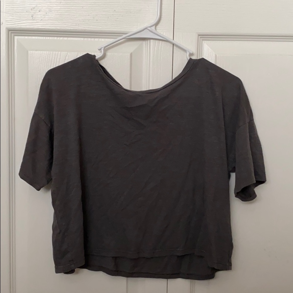 Grey Cropped Tee